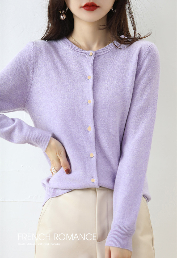 Womens Cashmere | Clara Cashmere Crew Cardigan Cardigans Cardigans