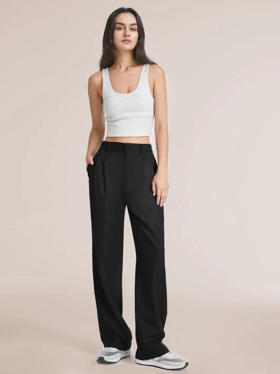 Womens Pants | Alex Mid Rise Cropped Linen Pant Pants Pants