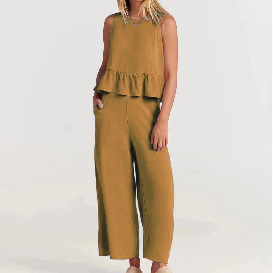 Womens Two-Piece Sets | Misty Linen Two Piece Two-Piece Sets Two-Piece Sets